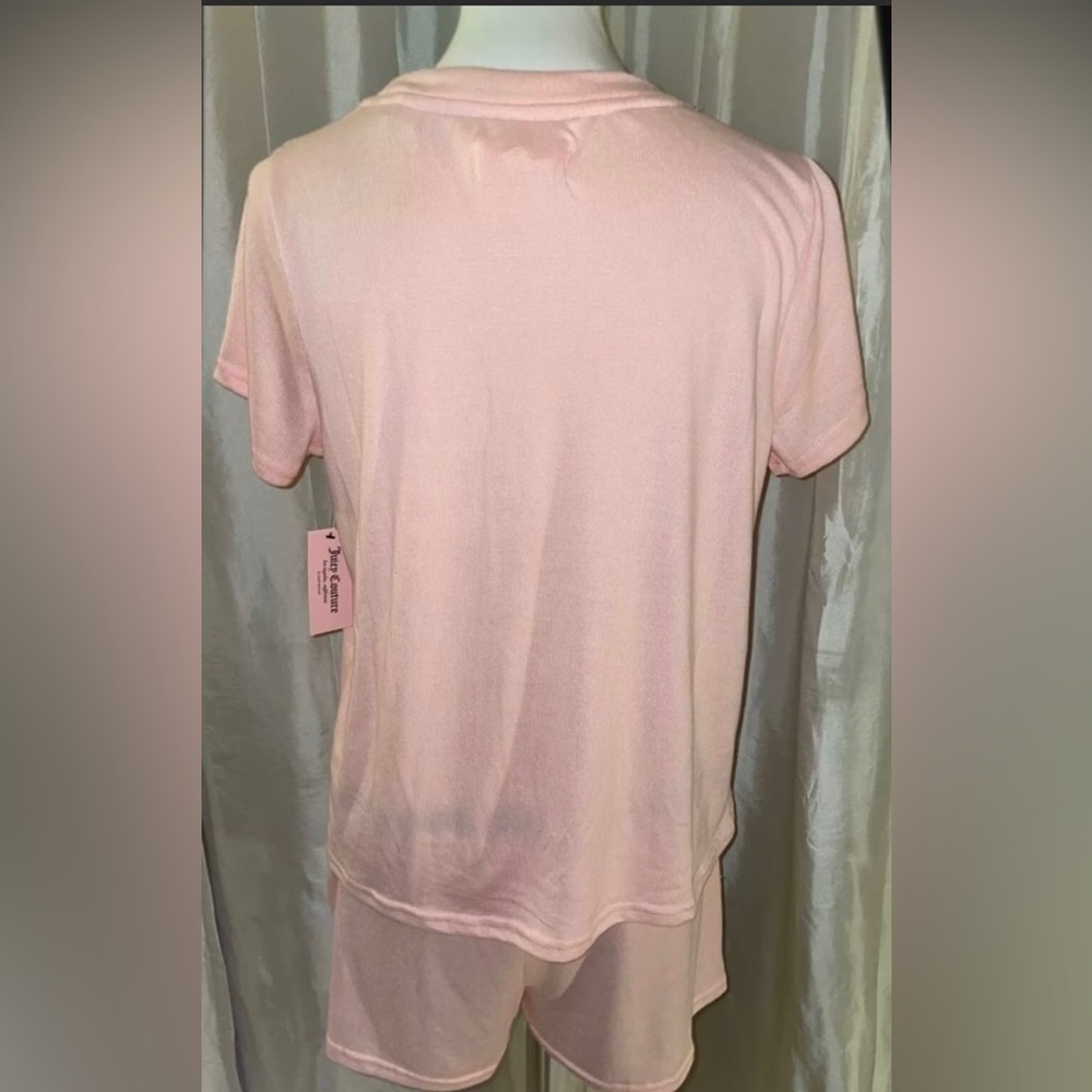 New! Juicy Couture Dreamy Pink/Black Logo PJ/Lounge Short Set Size L👑Final Price - Picture 8 of 15